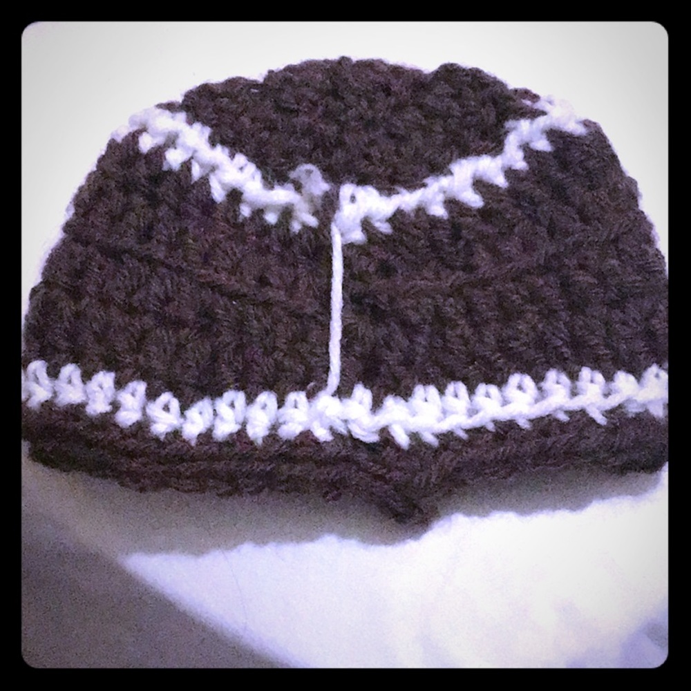 Newborn football beanie